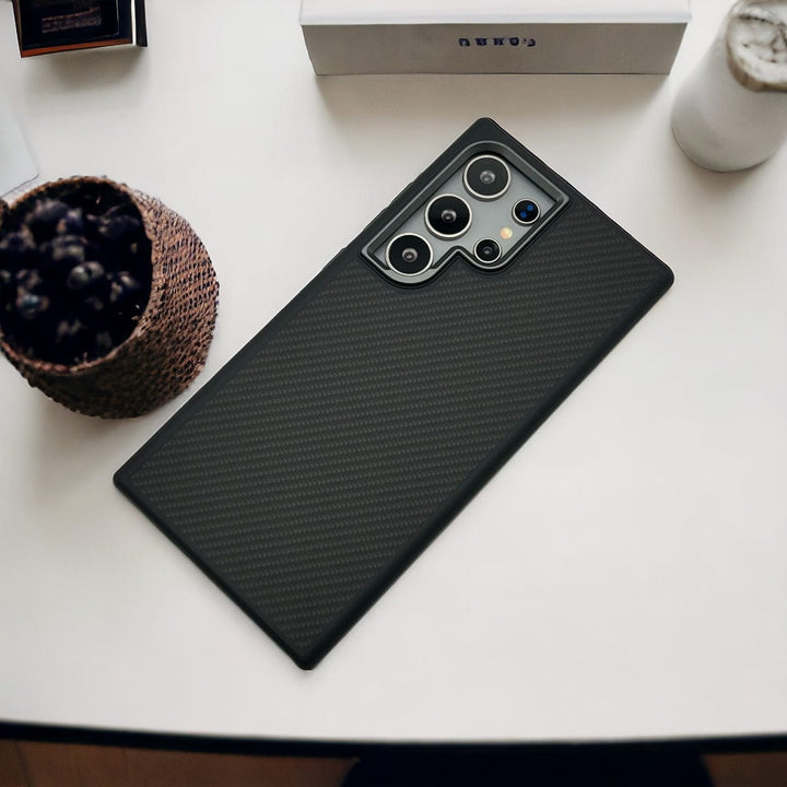 FRATO Samsung S24U Samsung Galaxy S24 Ultra Premium Carbon Fiber Texture Case Cover