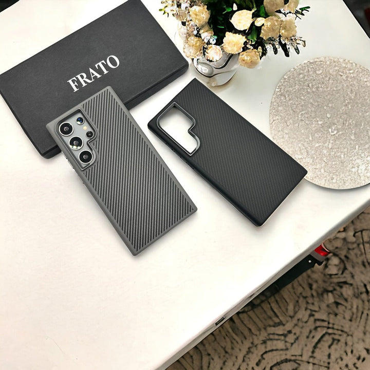 FRATO Samsung S24U Samsung Galaxy S24 Ultra Premium Carbon Fiber Texture Case Cover