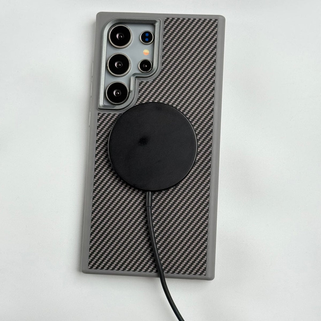 FRATO Samsung S24U Samsung Galaxy S24 Ultra Premium Carbon Fiber Texture MagSafe Magnetic Case Cover