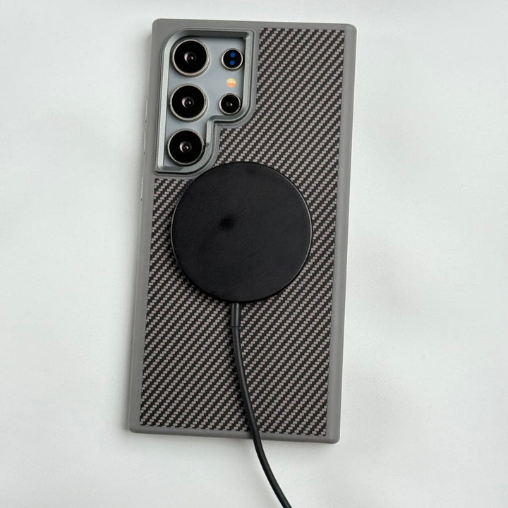 FRATO Samsung S24U Samsung Galaxy S24 Ultra Premium Carbon Fiber Texture MagSafe Magnetic Case Cover