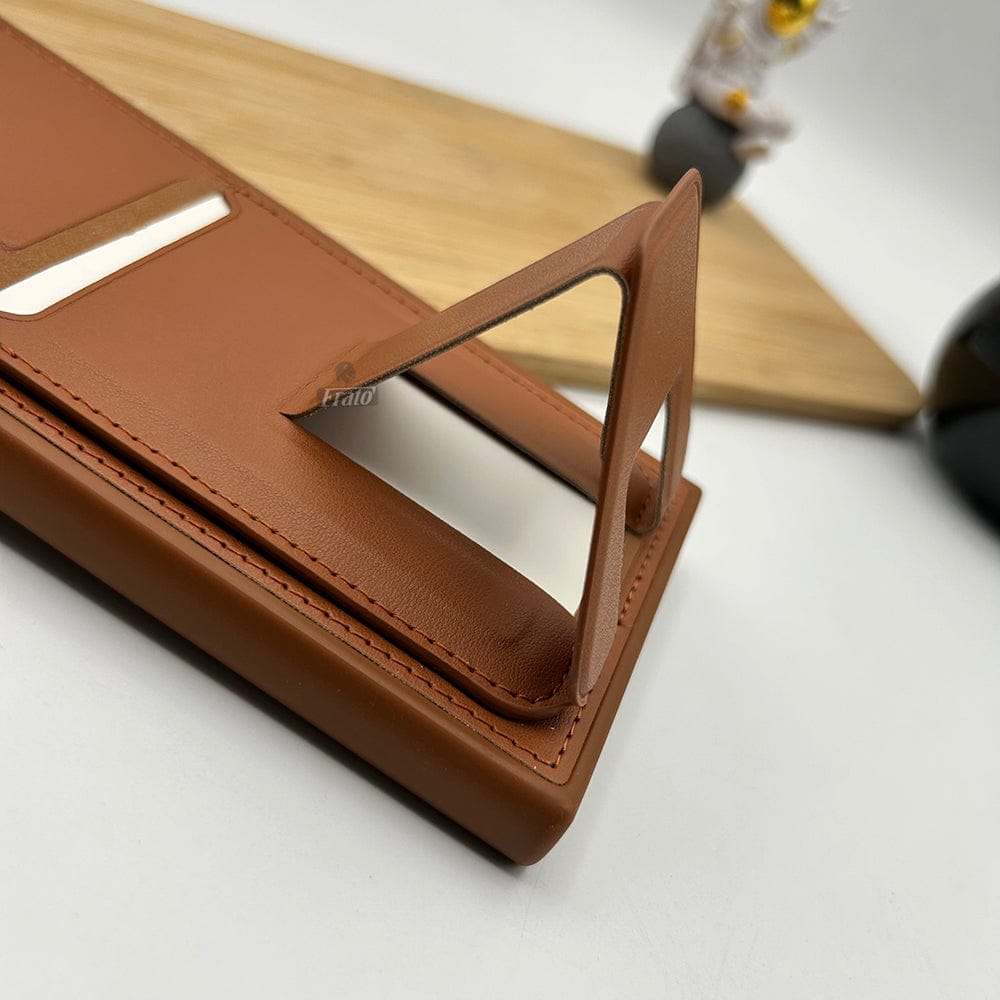 FRATO Samsung S24U Samsung Galaxy S24 Ultra Premium PU Leather Card Holder Case Cover With Stand