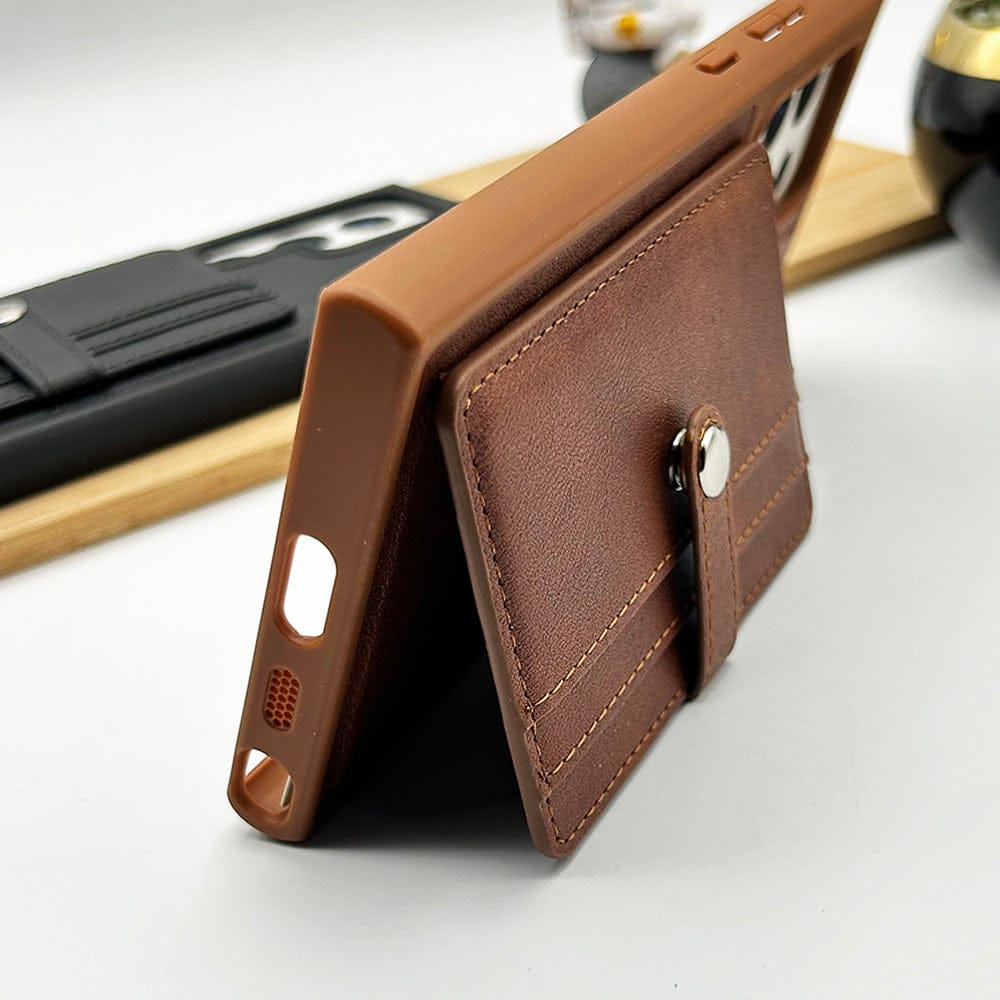 FRATO Samsung S24U Samsung Galaxy S24 Ultra Premium PU Leather Case Cover With Wallet Card Holder