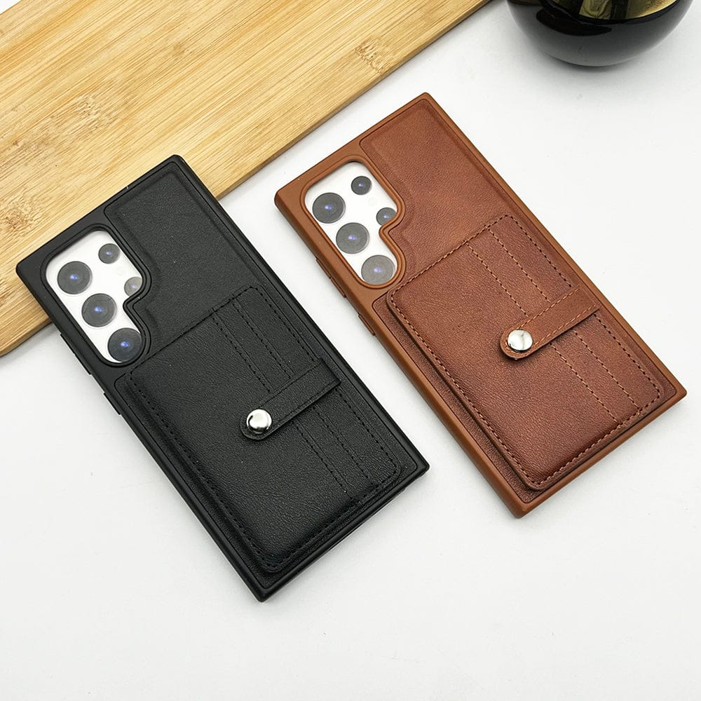 FRATO Samsung S24U Samsung Galaxy S24 Ultra Premium PU Leather Case Cover With Wallet Card Holder