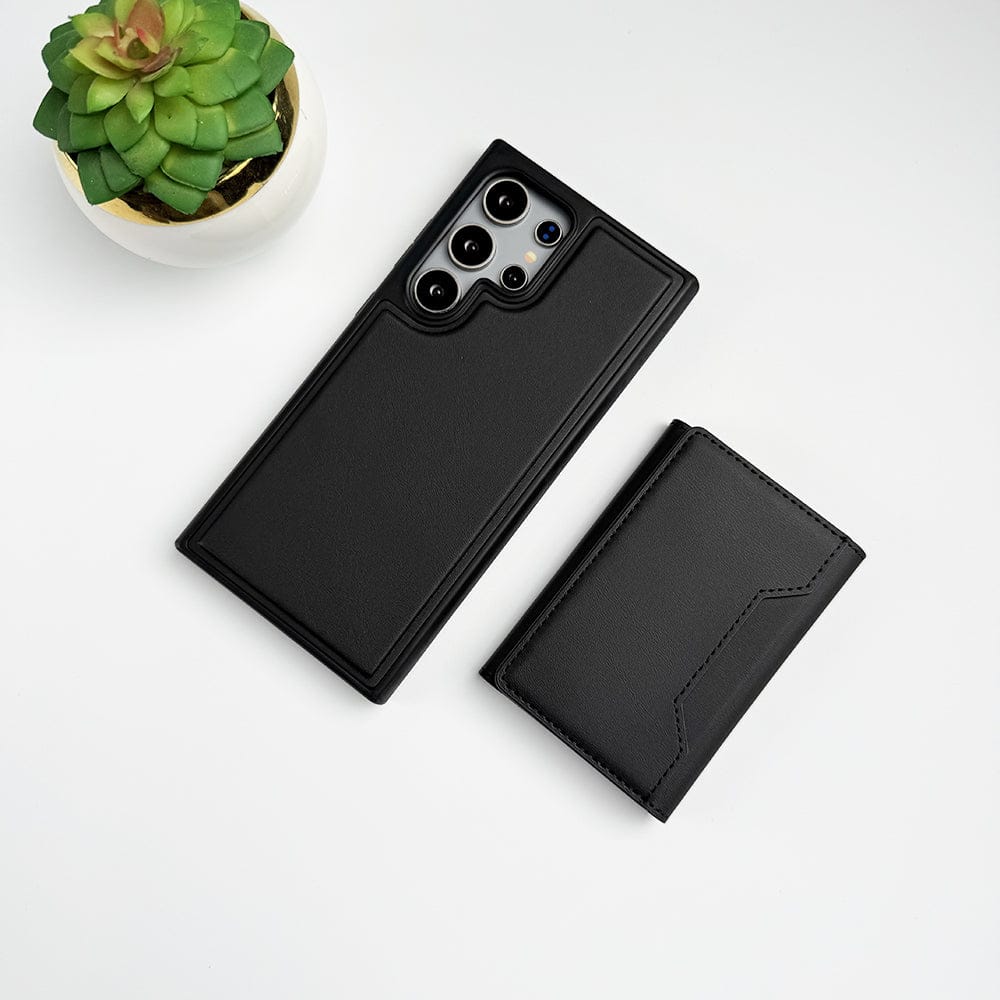 FRATO Samsung S24U Samsung Galaxy S24 Ultra PU Leather Detachable Magnetic Card Holder Cover