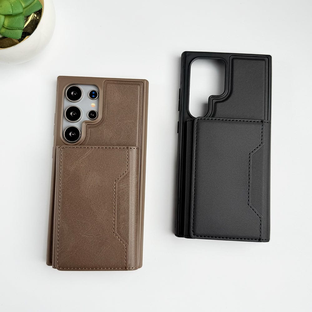 FRATO Samsung S24U Samsung Galaxy S24 Ultra PU Leather Detachable Magnetic Card Holder Cover