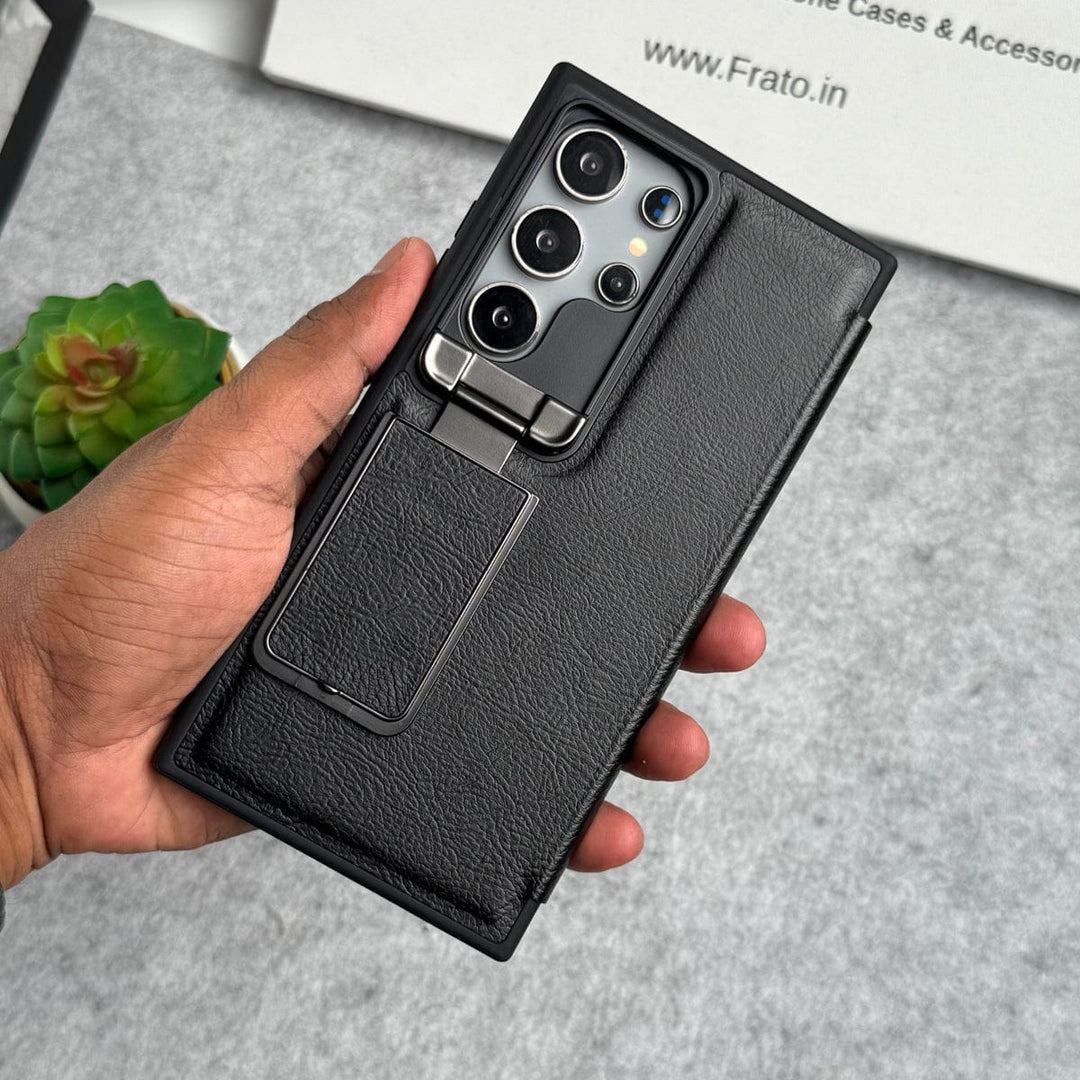 FRATO Samsung S24U Samsung Galaxy Ultra Series Flip Case With Metal Camera Stand