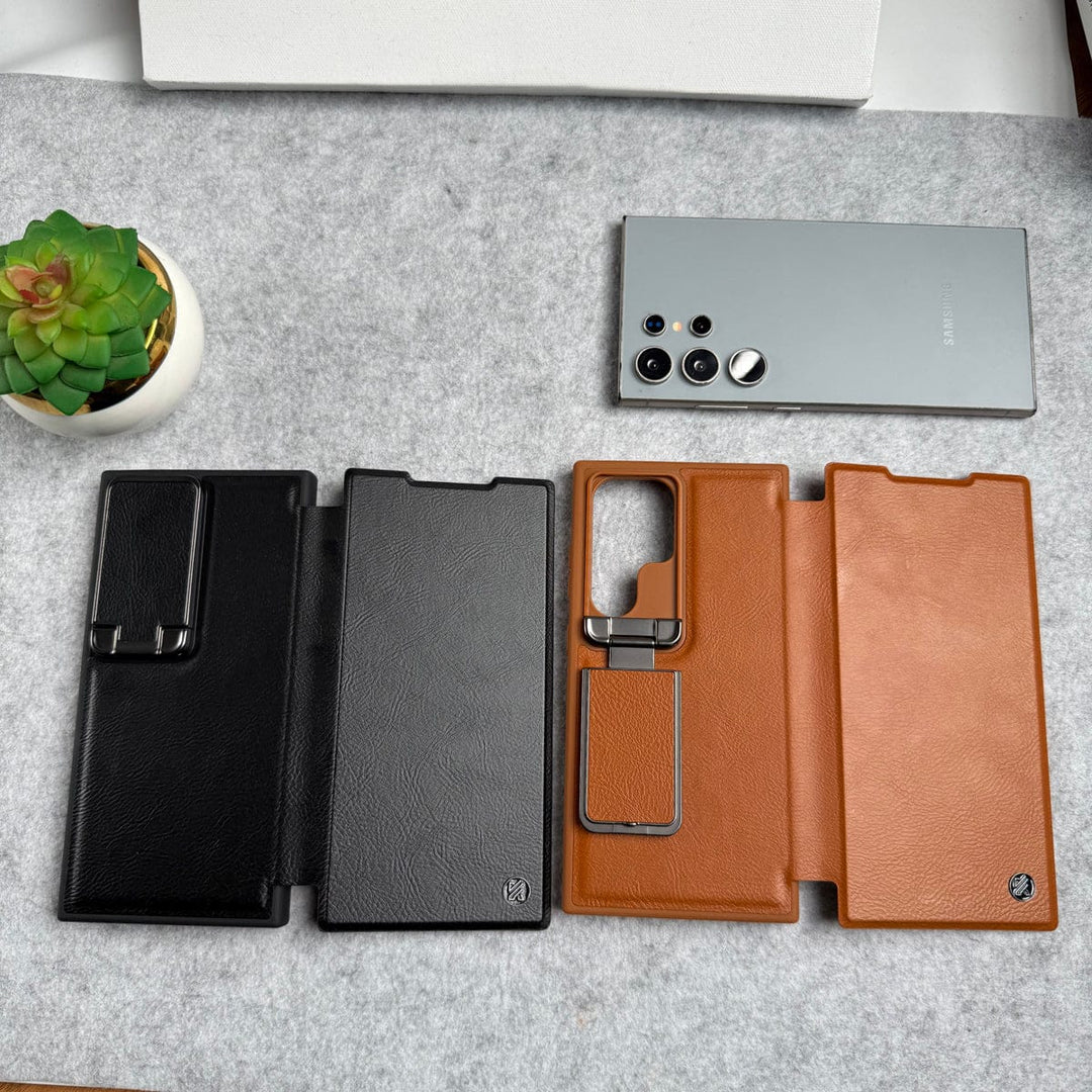 FRATO Samsung S24U Samsung Galaxy Ultra Series Flip Case With Metal Camera Stand