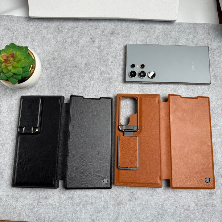 FRATO Samsung S24U Samsung Galaxy Ultra Series Flip Case With Metal Camera Stand