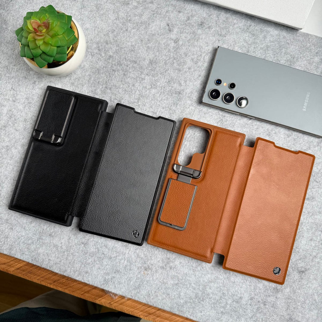 FRATO Samsung S24U Samsung Galaxy Ultra Series Flip Case With Metal Camera Stand