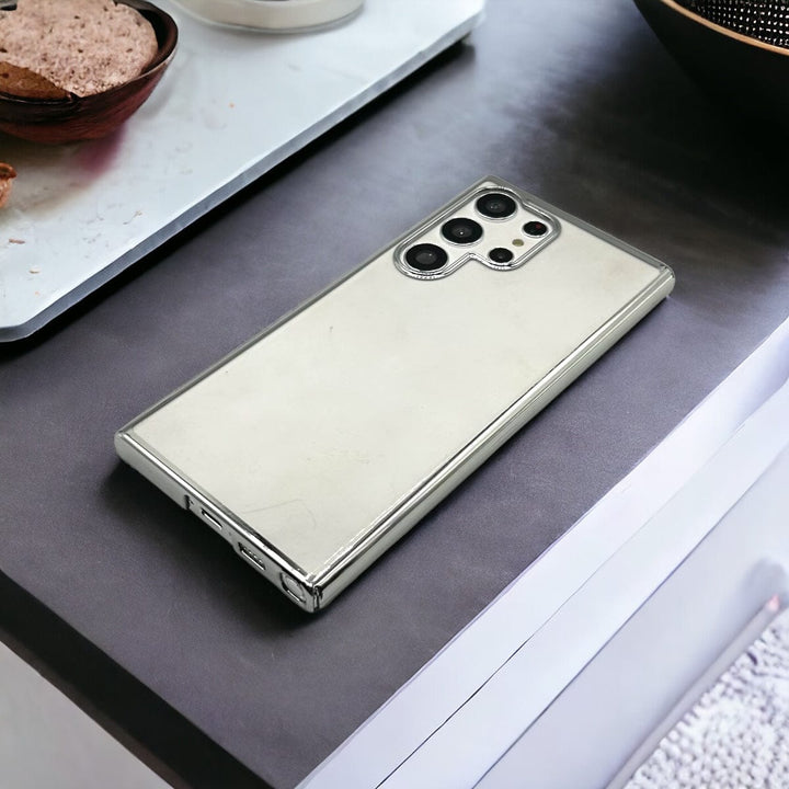 FRATO Samsung S24U Silver Samsung Galaxy S24 Ultra Transparent Case Non Yellow Chrome Cover