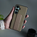 Galaxy S25 GripStand Hybrid Case | Textured Anti-Slip Back with Foldable Kickstand & Secure Hand Strap
