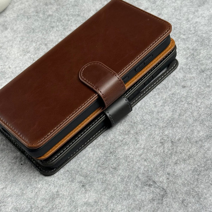 FRATO Samsung S25 Edge Samsung Galaxy S25 Edge Leather Flip 2 in 1 Detachable Front and Back Wallet Case Cover