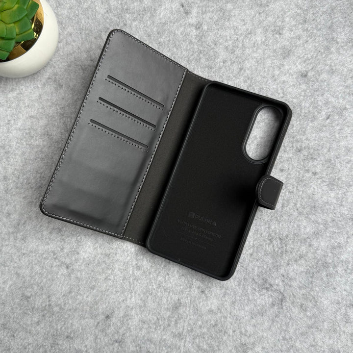 FRATO Samsung S25 Edge Samsung Galaxy S25 Edge Leather Flip 2 in 1 Detachable Front and Back Wallet Case Cover