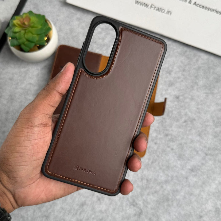FRATO Samsung S25 Edge Samsung Galaxy S25 Edge Leather Flip 2 in 1 Detachable Front and Back Wallet Case Cover