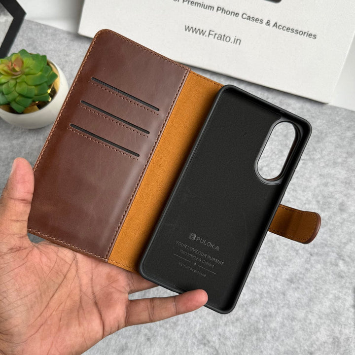 FRATO Samsung S25 Edge Samsung Galaxy S25 Edge Leather Flip 2 in 1 Detachable Front and Back Wallet Case Cover