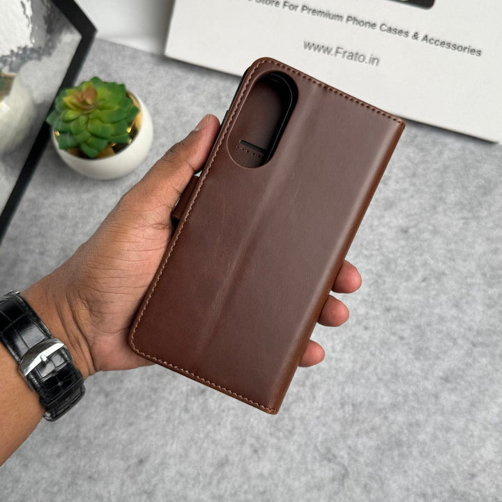 FRATO Samsung S25 Edge Samsung Galaxy S25 Edge Leather Flip 2 in 1 Detachable Front and Back Wallet Case Cover