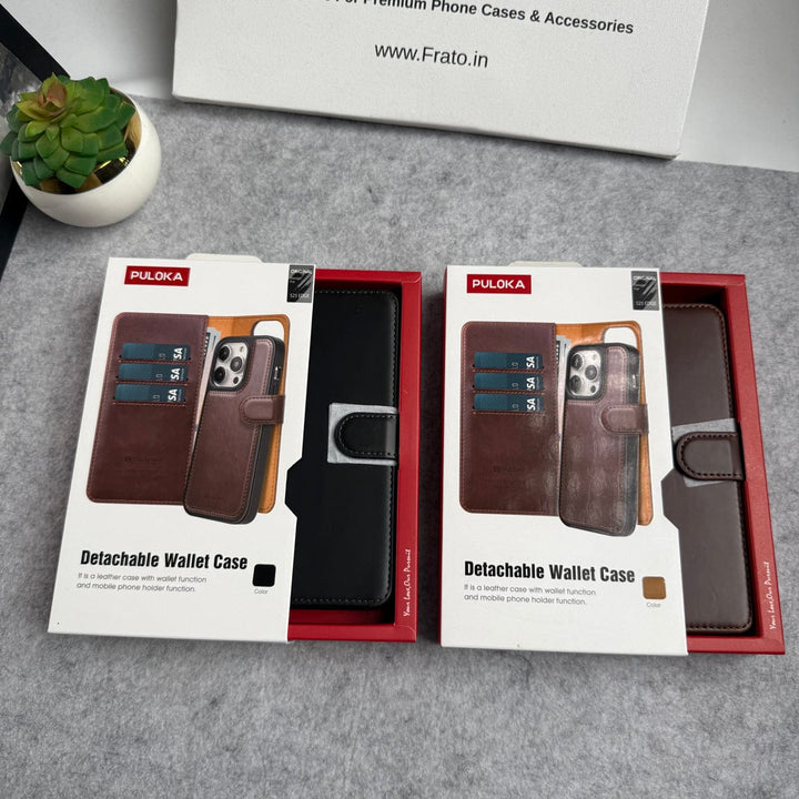 FRATO Samsung S25 Edge Samsung Galaxy S25 Edge Leather Flip 2 in 1 Detachable Front and Back Wallet Case Cover