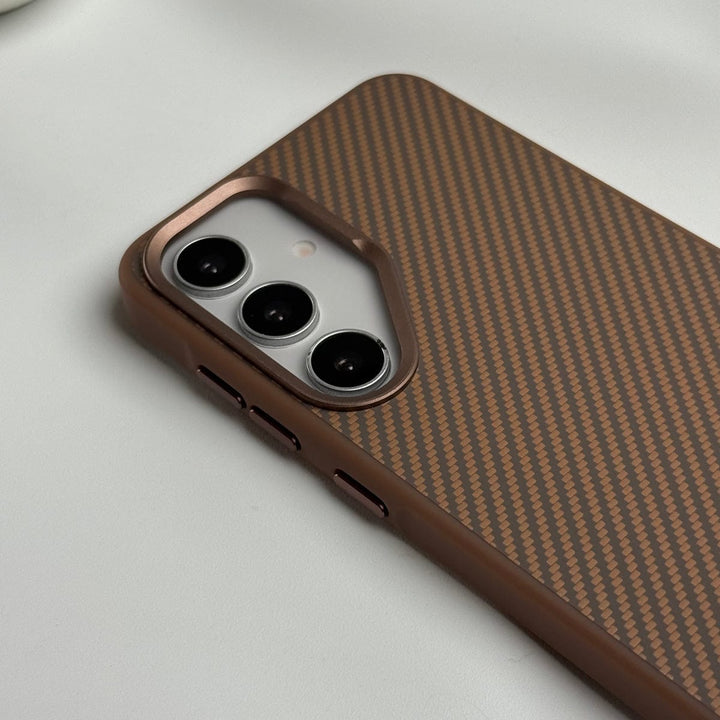 FRATO Samsung S25 Samsung Galaxy S25 Carbon Fiber Design Metal camera Bump Case