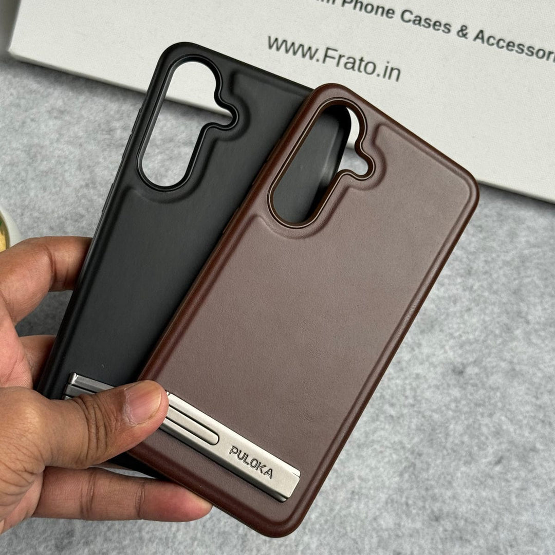 FRATO Samsung S25 Samsung Galaxy S25 Full PU Leather Inbuilt Stand Case Cover