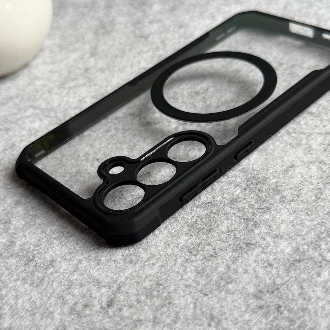 FRATO Samsung S25 Samsung Galaxy S25 Magsafe Shockproof Airbags Bumper Transparent Back Case Cover