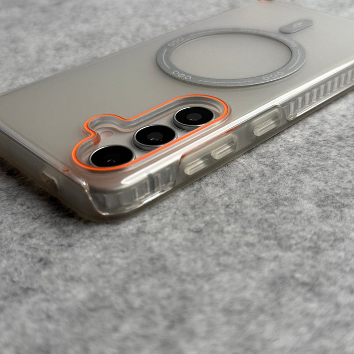 FRATO Samsung S25 Samsung Galaxy S25 Metallic Shine Armor Double Layer MagSafe Cover
