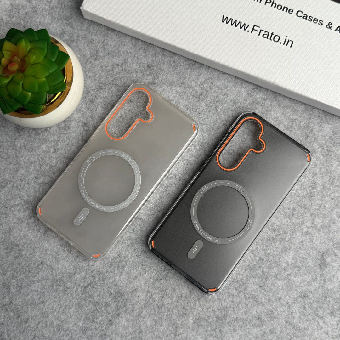 FRATO Samsung S25 Samsung Galaxy S25 Metallic Shine Armor Double Layer MagSafe Cover