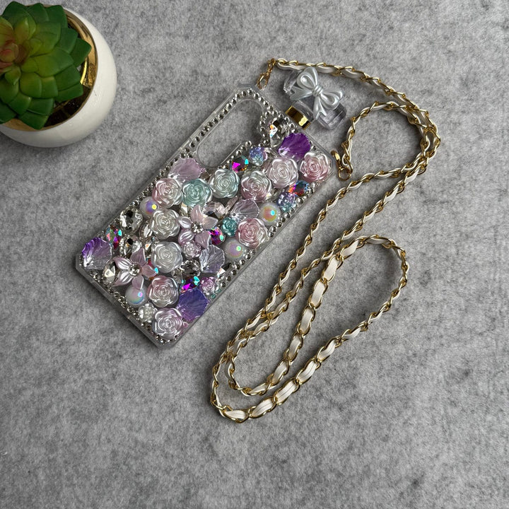 FRATO Samsung S25 Samsung Galaxy S25 Perfume Rhinestone Diamond Design Sling Girly Cover
