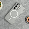Samsung Galaxy S24 Smoke MagSafe Cover With Metal Camera Bump Kick Stand