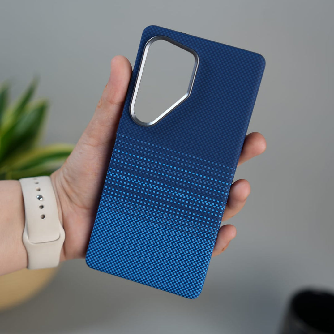 FRATO Samsung S25 Ultra Galaxy S25 Ultra Carbon Fiber Texture Design Hard Pc MagSafe Case Cover BlueDot