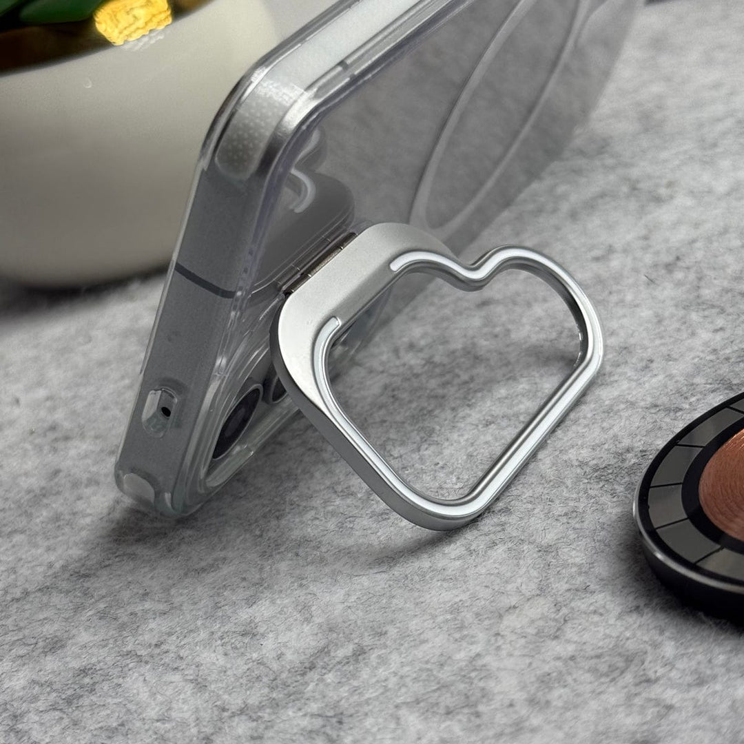 FRATO Samsung S25FE Samsung Galaxy S25 FE Transparent MagSafe Cover Metal Camera Bump Kick Stand