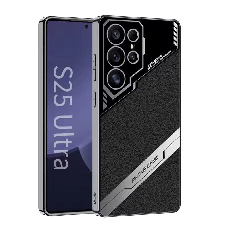 FRATO Samsung S25U Black Samsung Galaxy S25 Ultra Cross Border Electroplated Solid Color Case Cover