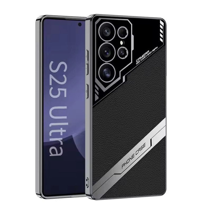 FRATO Samsung S25U Black Samsung Galaxy S25 Ultra Cross Border Electroplated Solid Color Case Cover