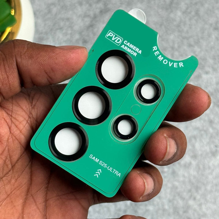 FRATO Samsung S25U Black Samsung Galaxy S25 Ultra Metal Frame 9H Glass Camera Lens Kit