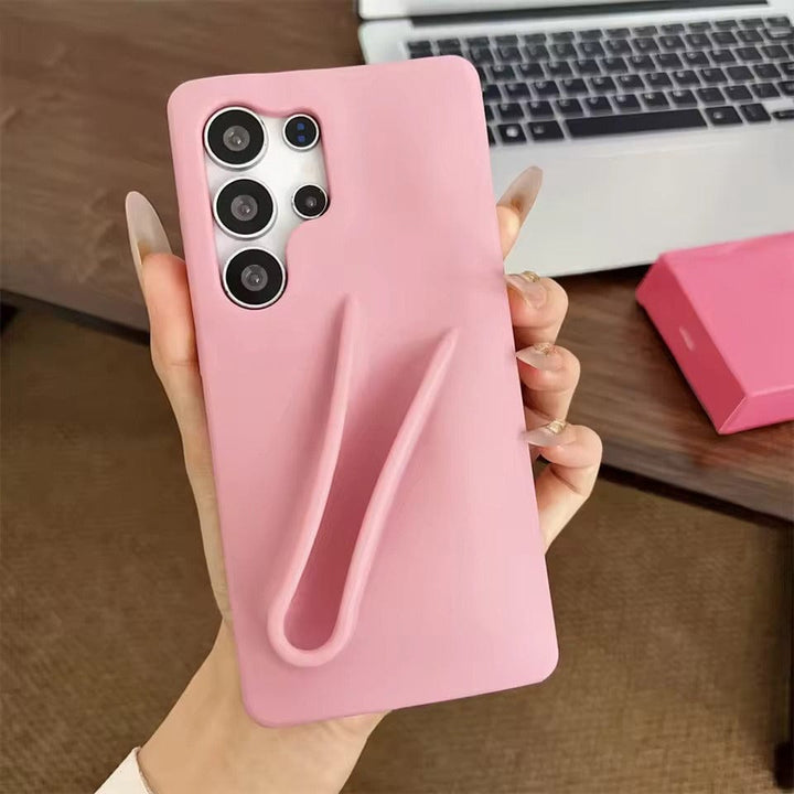 FRATO Samsung S25U Bubblegum Pink Samsung Galaxy S25 Ultra Luxury Silicone Lip Gloss Holder Phone Case