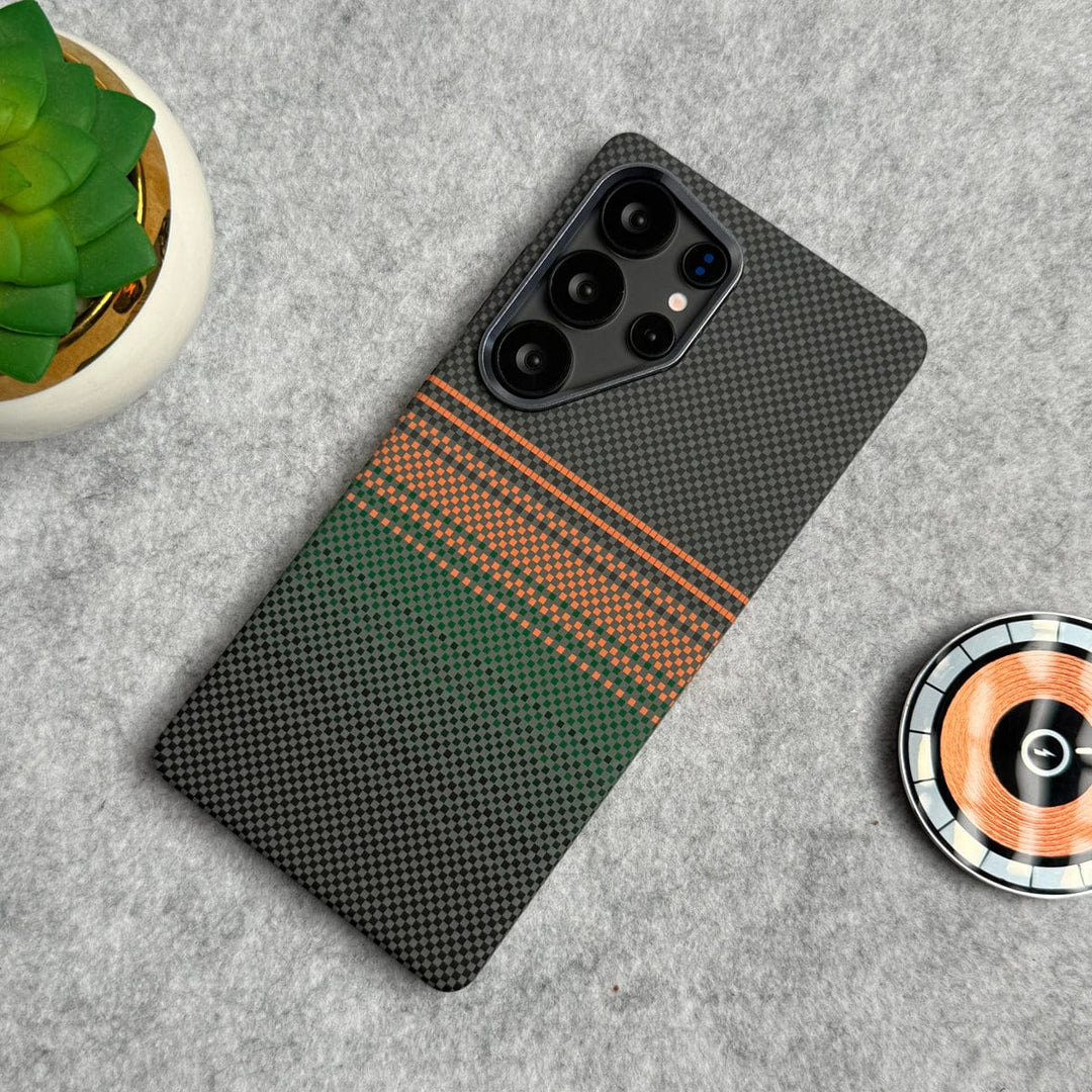 FRATO Samsung S25U Design 4 Samsung Galaxy S25 Ultra Carbon Fiber Texture Aramid Design Hard Pc MagSafe Case Cover