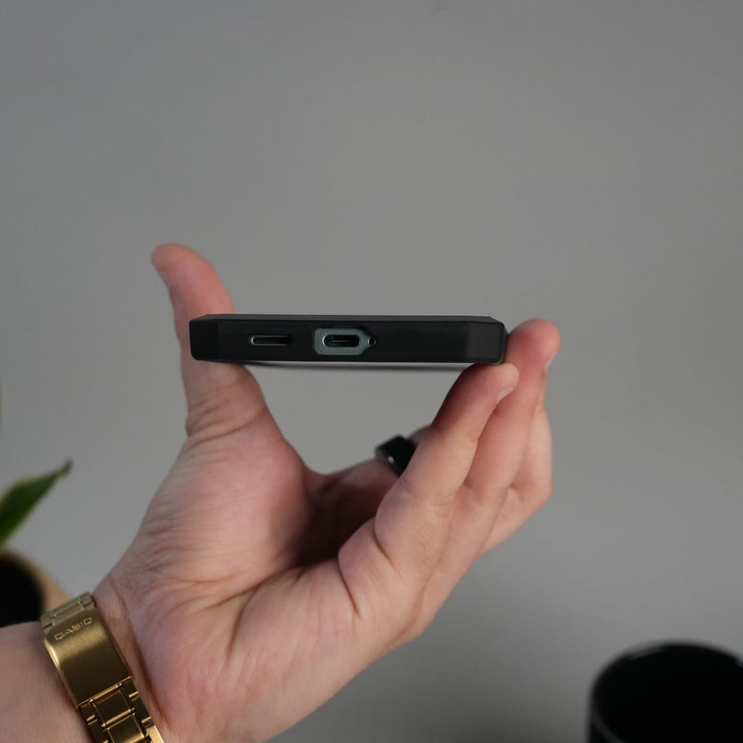 FRATO Samsung S25U Galaxy S Series Airbag Shockproof Cyber Series Bumper Shell Case Cover (Black)