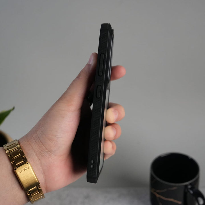 FRATO Samsung S25U Galaxy S Series Airbag Shockproof Cyber Series Bumper Shell Case Cover (Black)