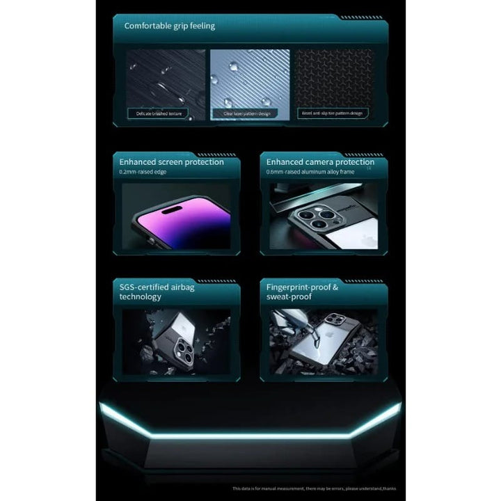 FRATO Samsung S25U Galaxy S Series Airbag Shockproof Cyber Series Bumper Shell Case Cover (Black)