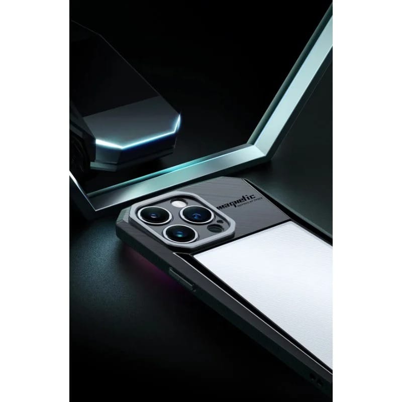 FRATO Samsung S25U Galaxy S Series Airbag Shockproof Cyber Series Bumper Shell Case Cover (Black)