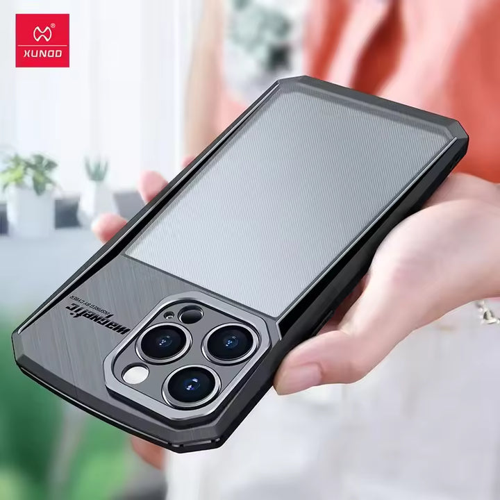 FRATO Samsung S25U Galaxy S Series Airbag Shockproof Cyber Series Bumper Shell Case Cover (Black)