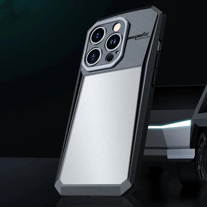 FRATO Samsung S25U Galaxy S Series Airbag Shockproof Cyber Series Bumper Shell Case Cover (Black)