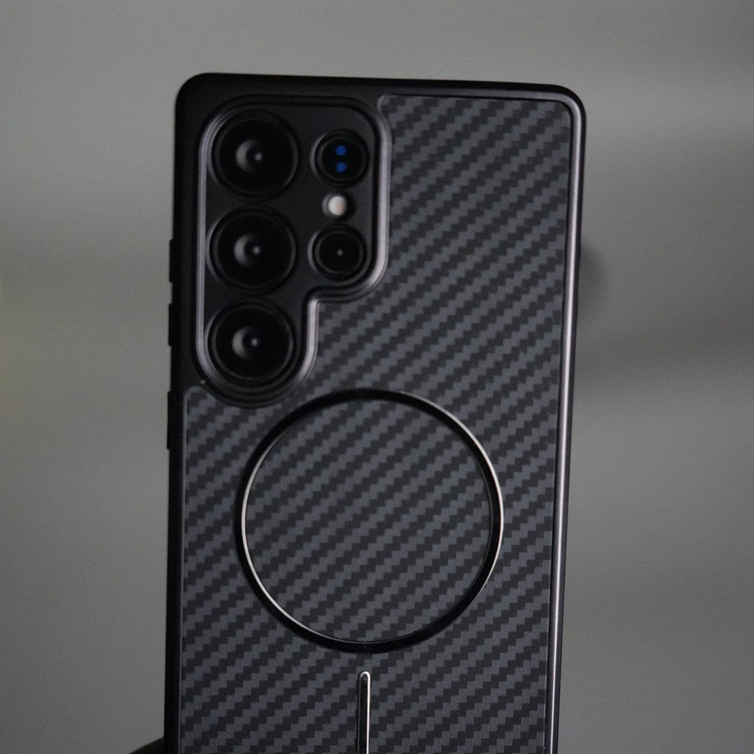 FRATO Samsung S25U Galaxy S25 Ultra Carbon Design Mag Ring Case Slim Protective Cover
