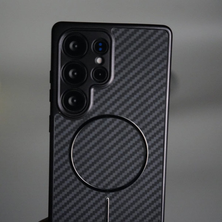 FRATO Samsung S25U Galaxy S25 Ultra Carbon Design Mag Ring Case Slim Protective Cover
