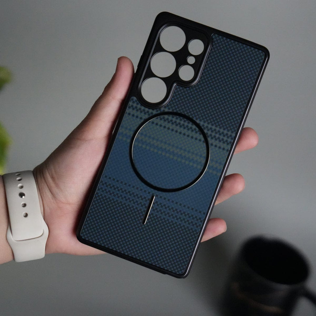 FRATO Samsung S25U Galaxy S25 Ultra Carbon Design Mag Ring Case Slim Protective Cover