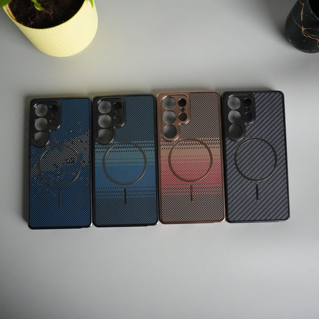 FRATO Samsung S25U Galaxy S25 Ultra Carbon Design Mag Ring Case Slim Protective Cover