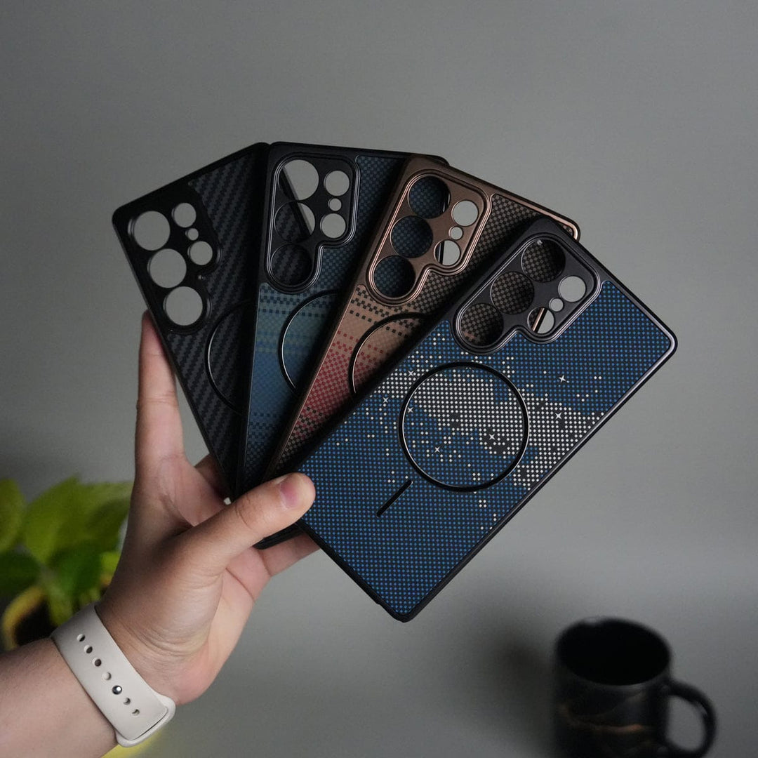 FRATO Samsung S25U Galaxy S25 Ultra Carbon Design Mag Ring Case Slim Protective Cover