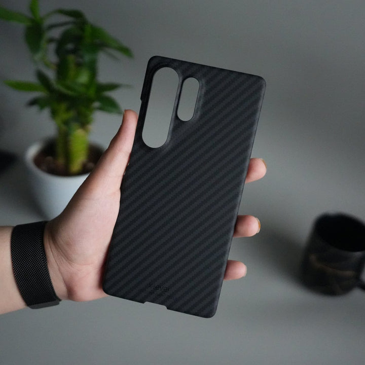 FRATO Samsung S25U Galaxy S25 Ultra Carbon Fiber Slim Case | Ultra-Thin Magnetic Charging Ring Cover
