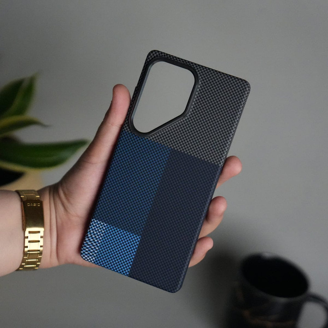 FRATO Samsung S25U Galaxy S25 Ultra Carbon Fiber Texture Aramid Design Hard Pc MagSafe Cover | BlueMix Design