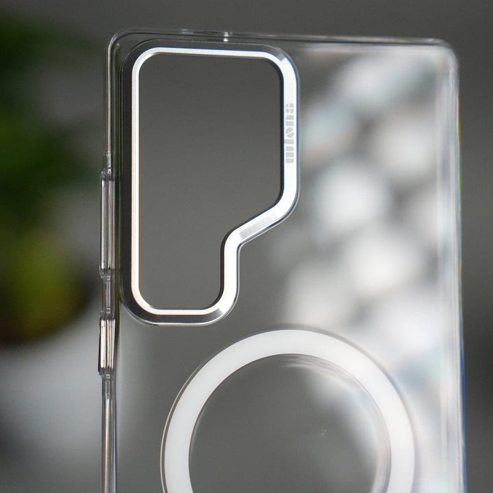 FRATO Samsung S25U Galaxy S25 Ultra Metal Camera Ring Crystal Clear Shell Case | Shockproof Slim Cover