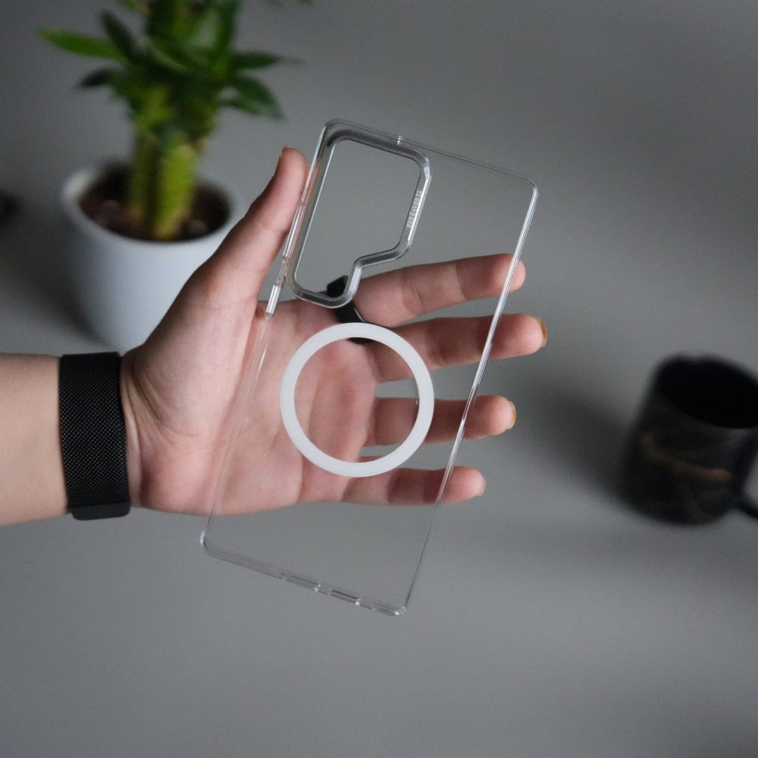 FRATO Samsung S25U Galaxy S25 Ultra Metal Camera Ring Crystal Clear Shell Case | Shockproof Slim Cover